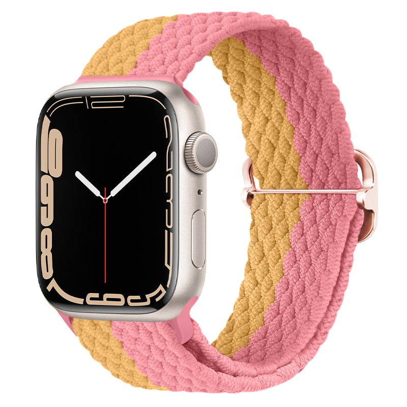Apple Watch Stilvolles Nylon geflochtenes Schleifenband