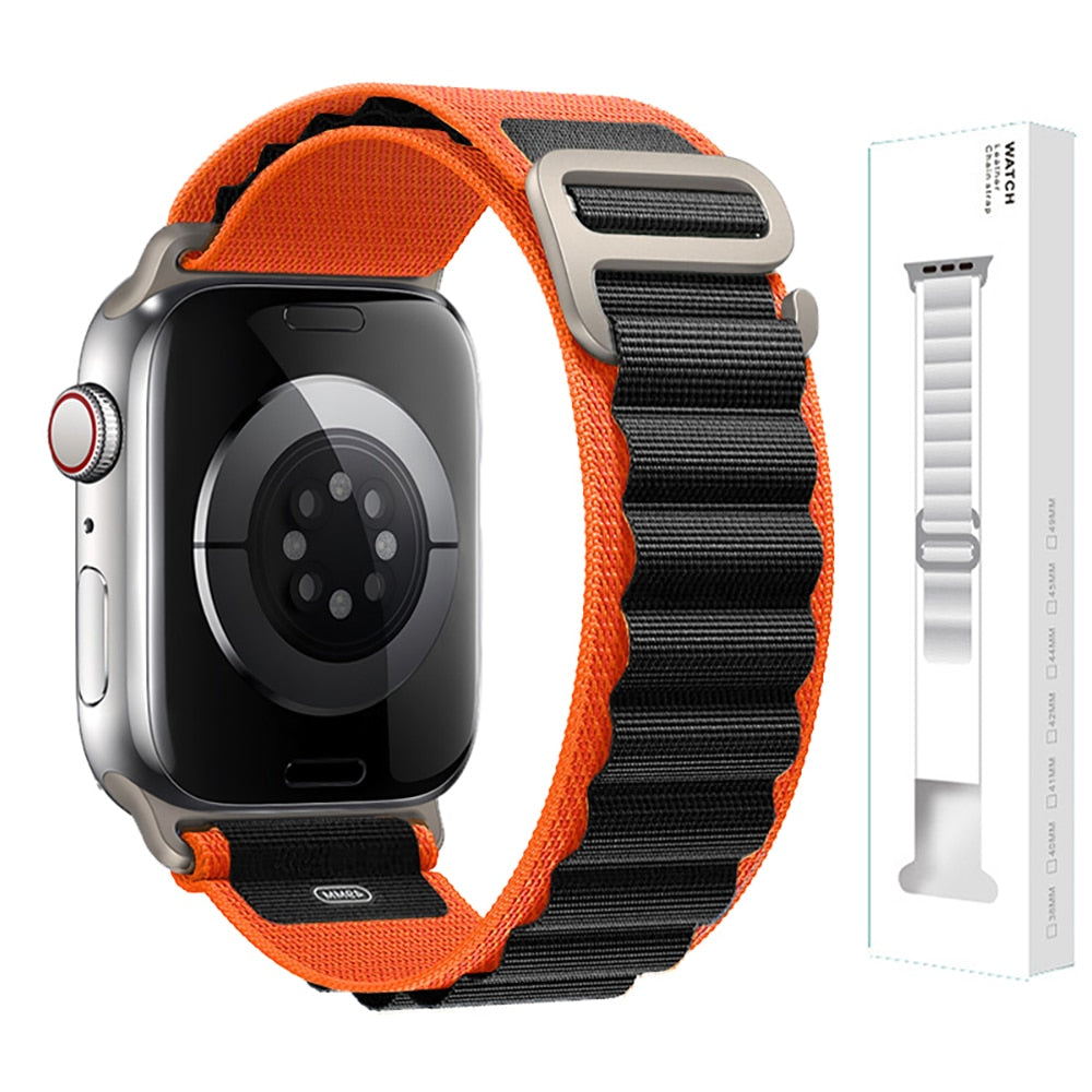 Nylon Strap für Apple Watch - Stilvoller Komfort 42-44-45-49 mm