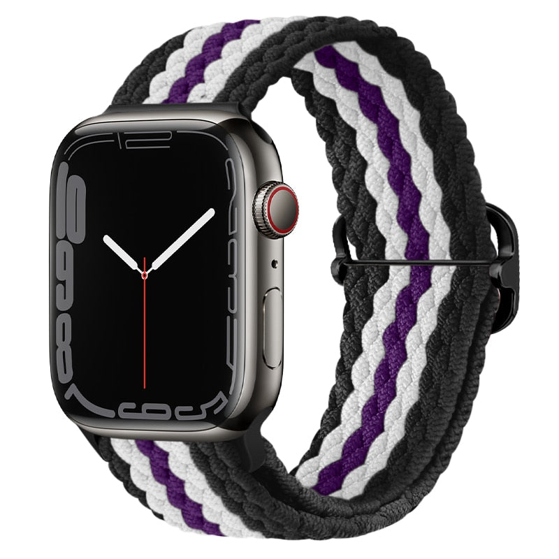 Apple Watch Stilvolles Nylon geflochtenes Schleifenband