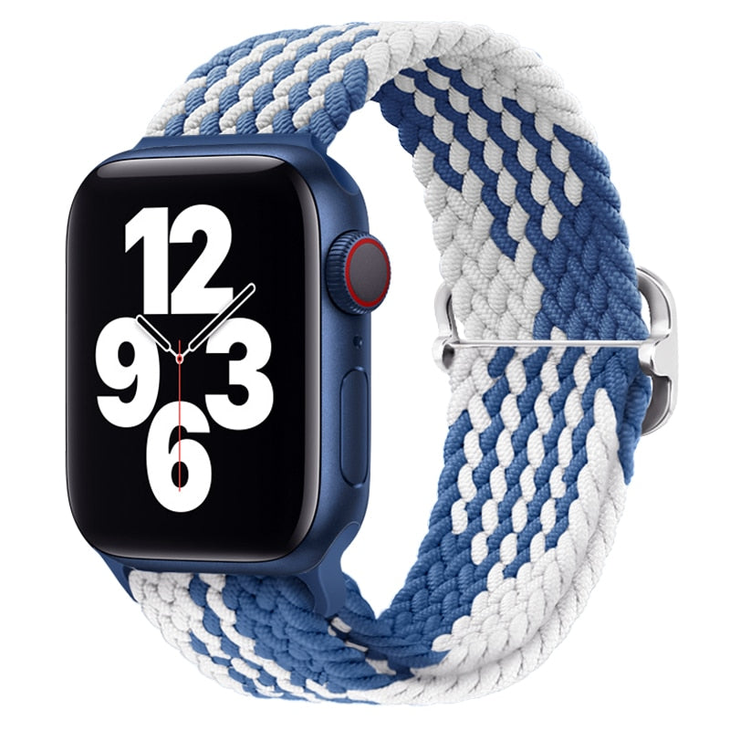 Apple Watch Stilvolles Nylon geflochtenes Schleifenband