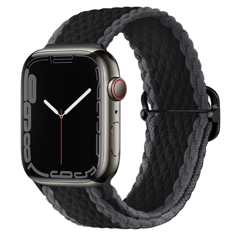 Apple Watch Stilvolles Nylon geflochtenes Schleifenband