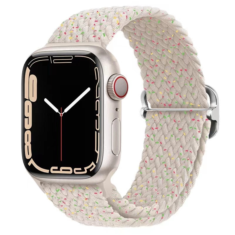 Apple Watch Stilvolles Nylon geflochtenes Schleifenband