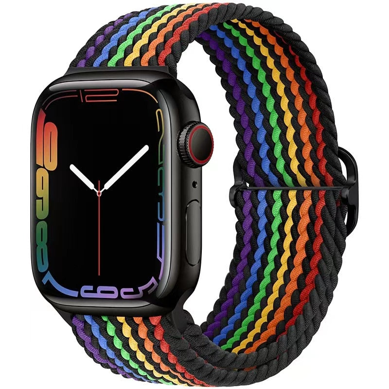 Apple Watch Stilvolles Nylon geflochtenes Schleifenband