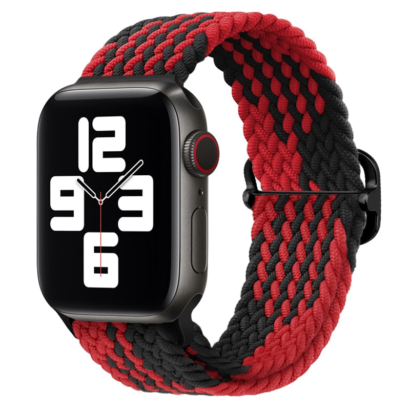Apple Watch Stilvolles Nylon geflochtenes Schleifenband